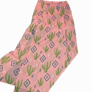 Berry N Cream cactus print shorts/maxi skirt combo skort new